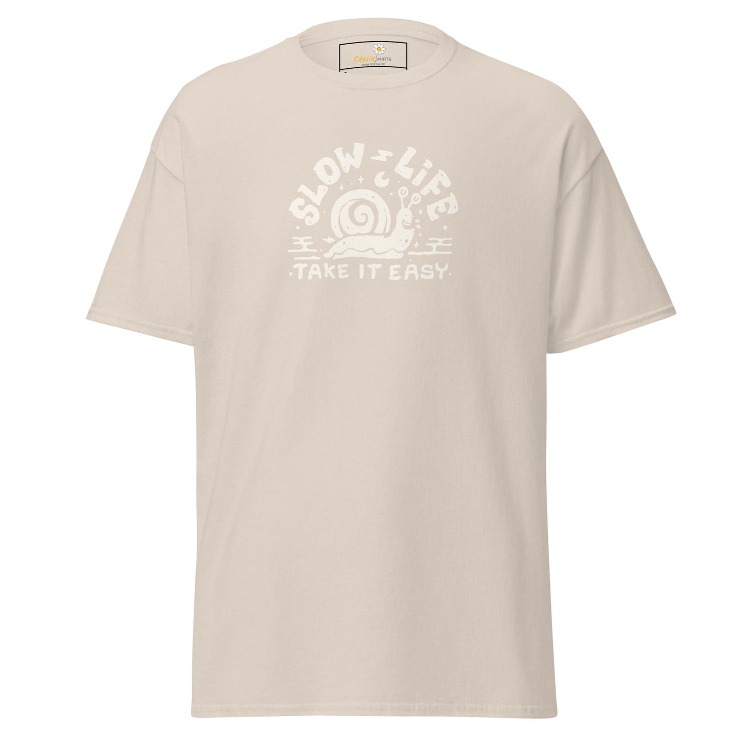 Unisex classic t-shirt - FUN SLOW LIFE EASY - REGULAR - Natural / S
