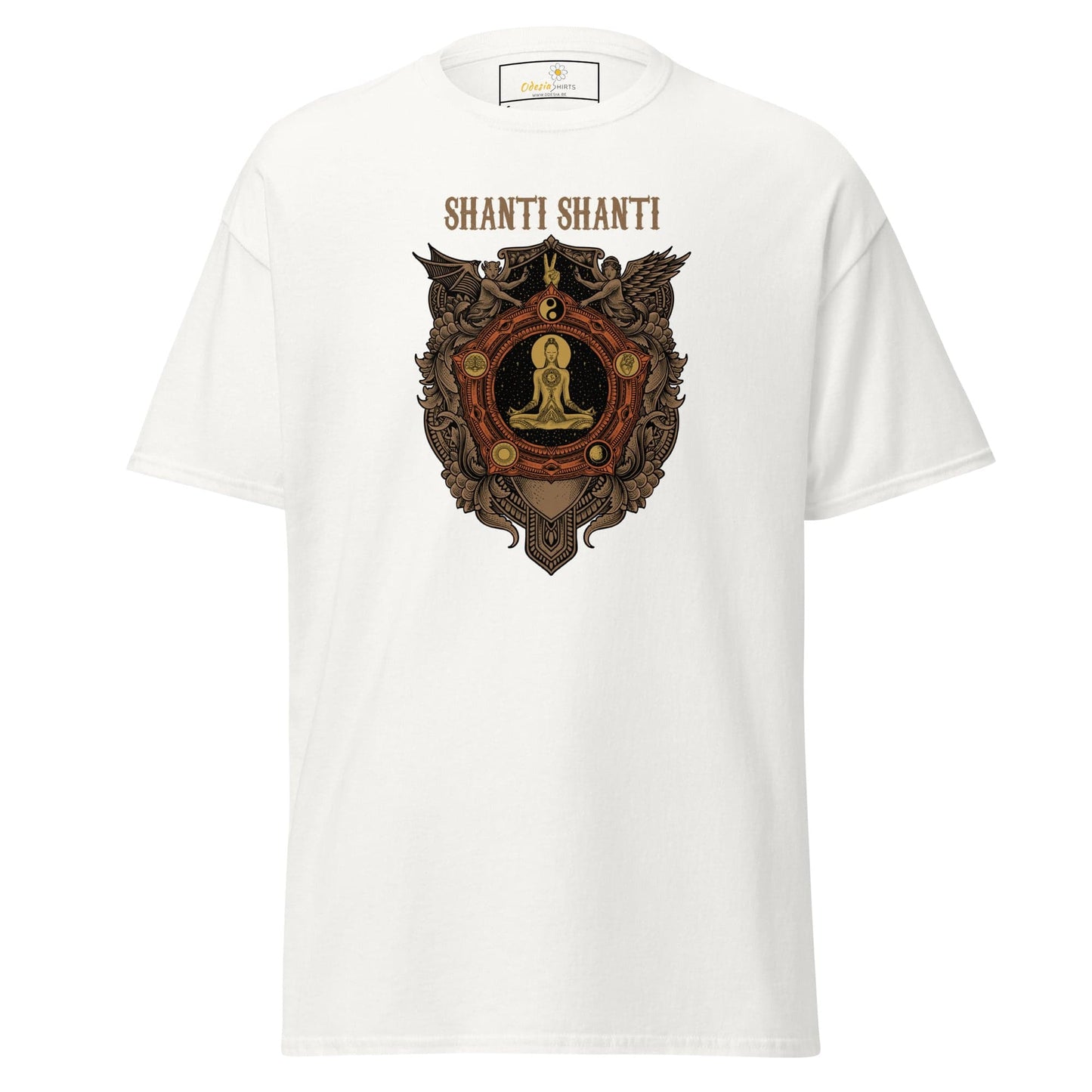 Unisex classic t-shirt - SPIRITUAL SHANTI SHANTI - REGULAR - White / S