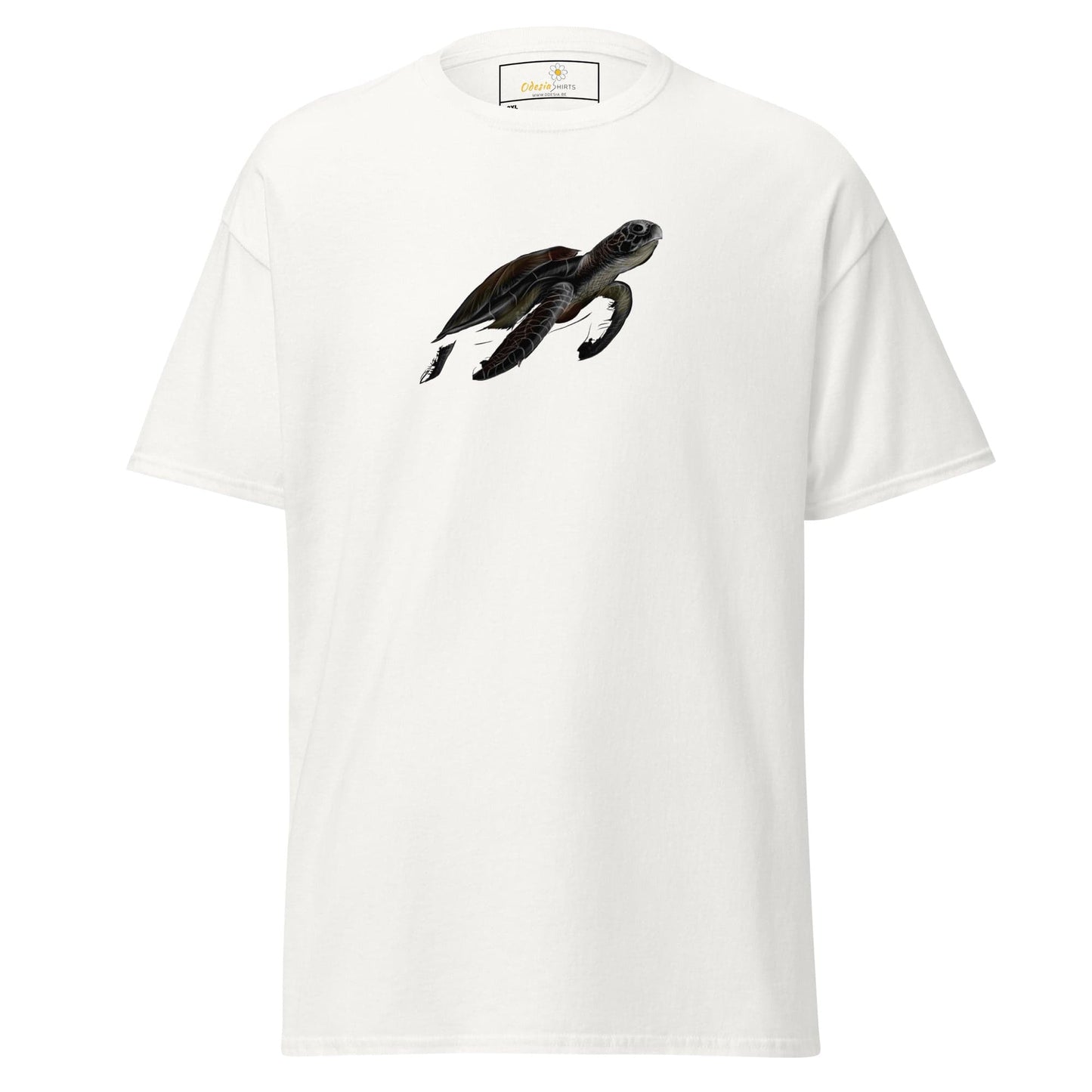 White T-shirt with turtle graphic from T-SHIRT DESIGN TEE for Men and Women in 2XL to 5XL