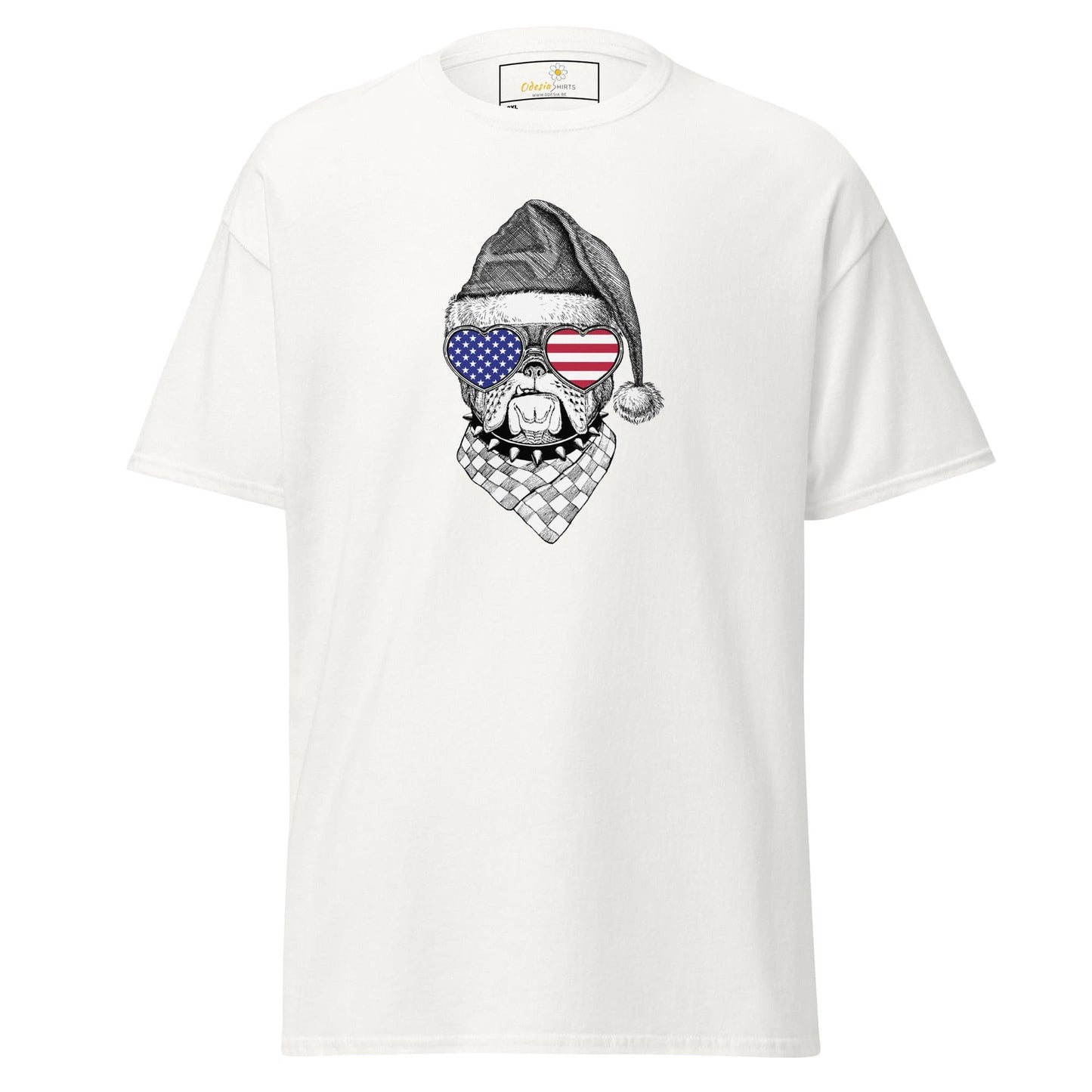 White T-shirt with dog graphic from T-SHIRT DESIGN TEE for Men and Women in size 2XL to 5XL