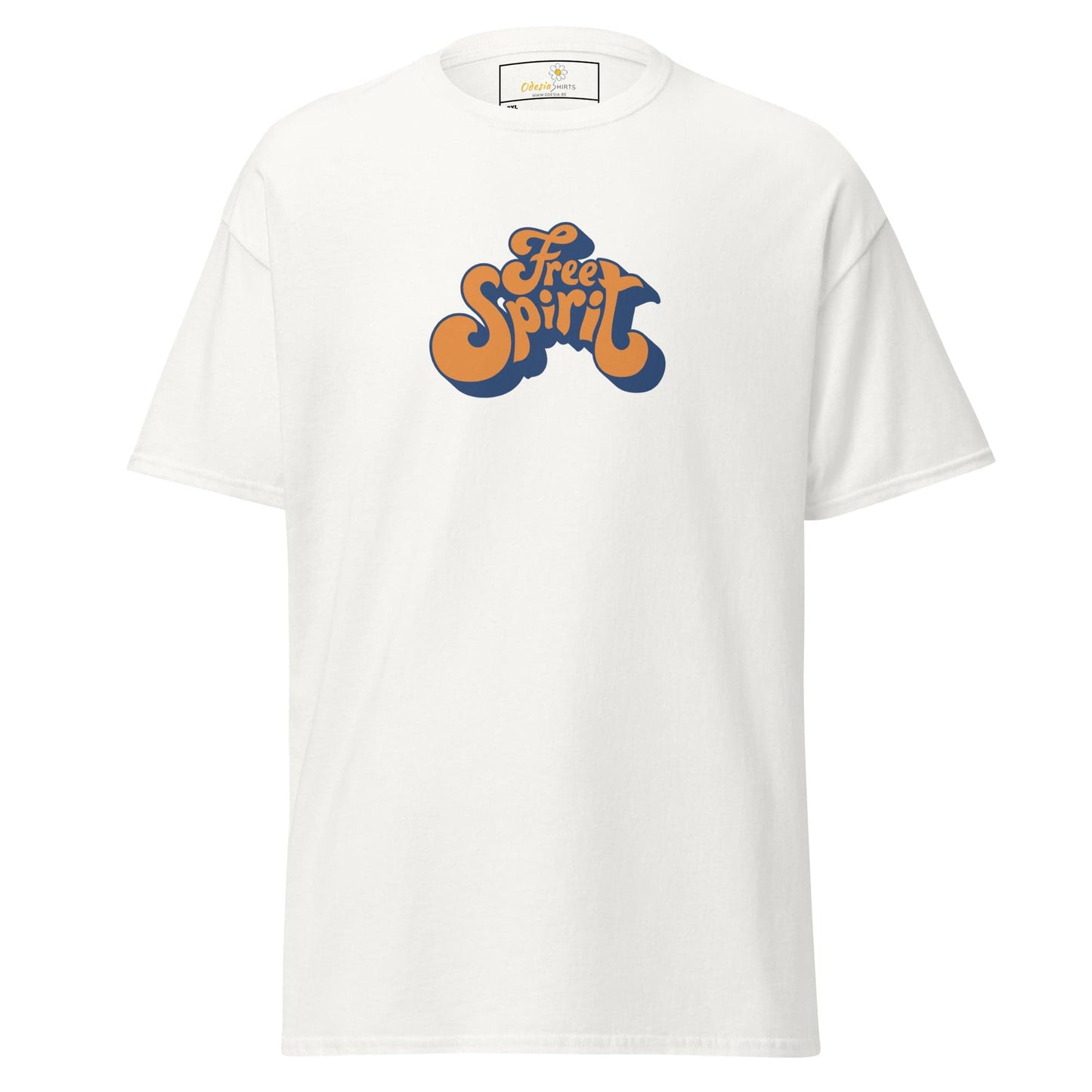 White T-shirt with Free Spirit graphic from T-Shirt Design Tee Men Women 2XL-5XL