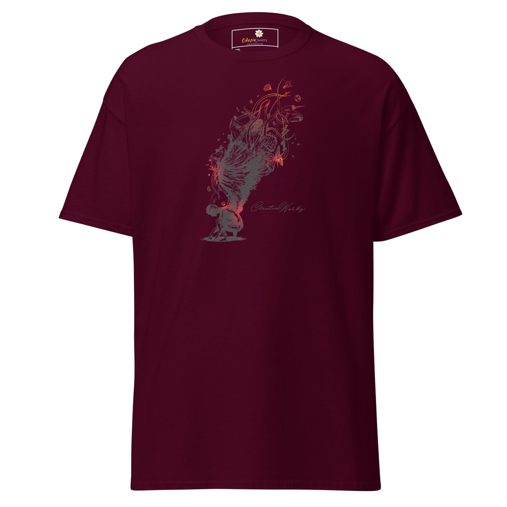 Art T-shirt Design Tee • Men / Women • [2xl-5xl] - Maroon / 2xl