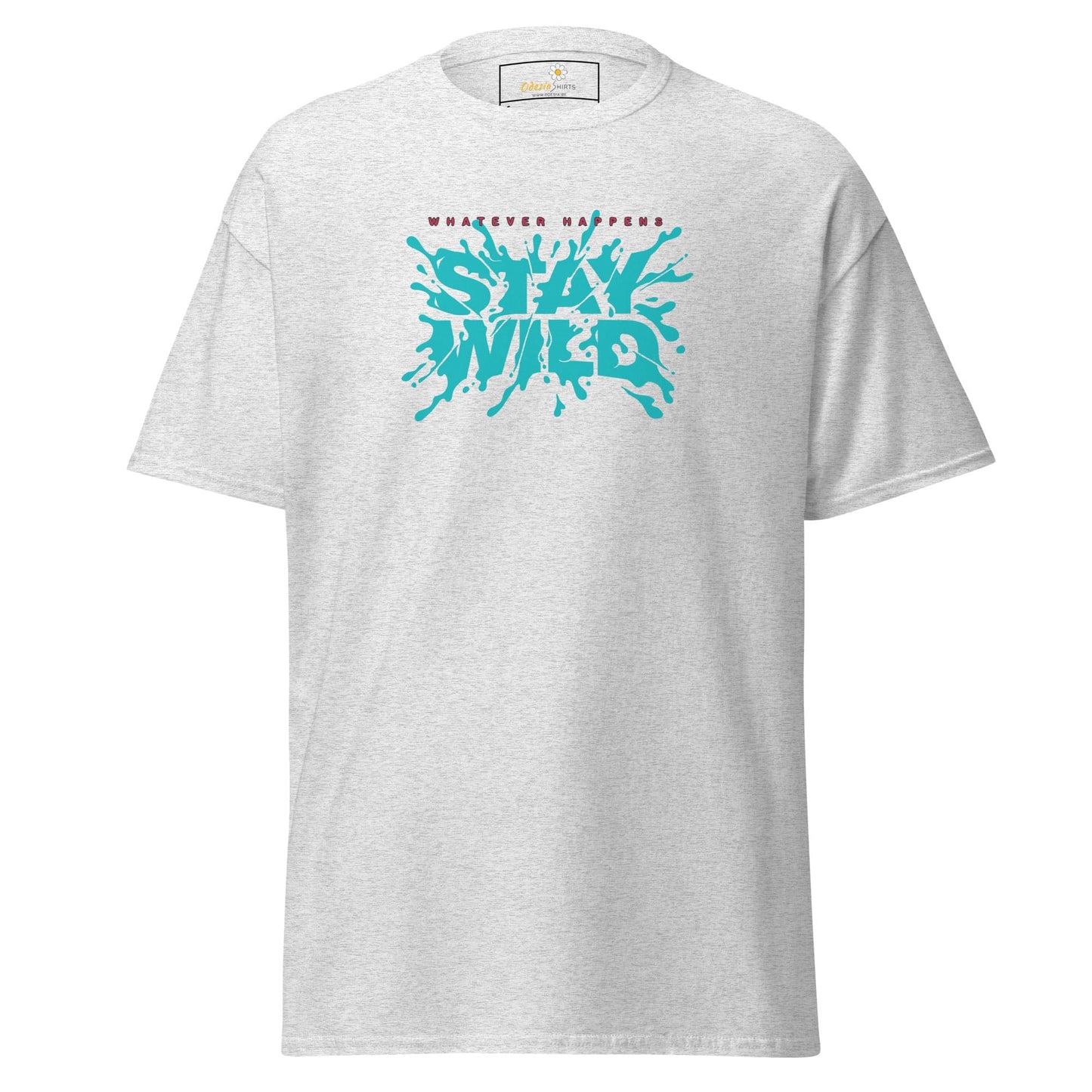Unisex classic t-shirt - TEXT STAY WILD - REGULAR - Ash / S