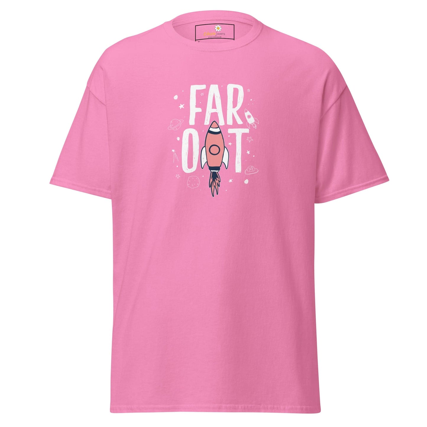 Unisex classic t-shirt - SPACE FAR OUT - REGULAR - Azalea / S