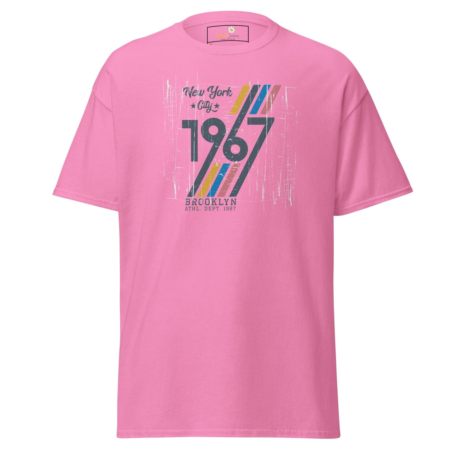 Unisex classic t-shirt - URBAN 1967 NY CITY - REGULAR - Azalea / S