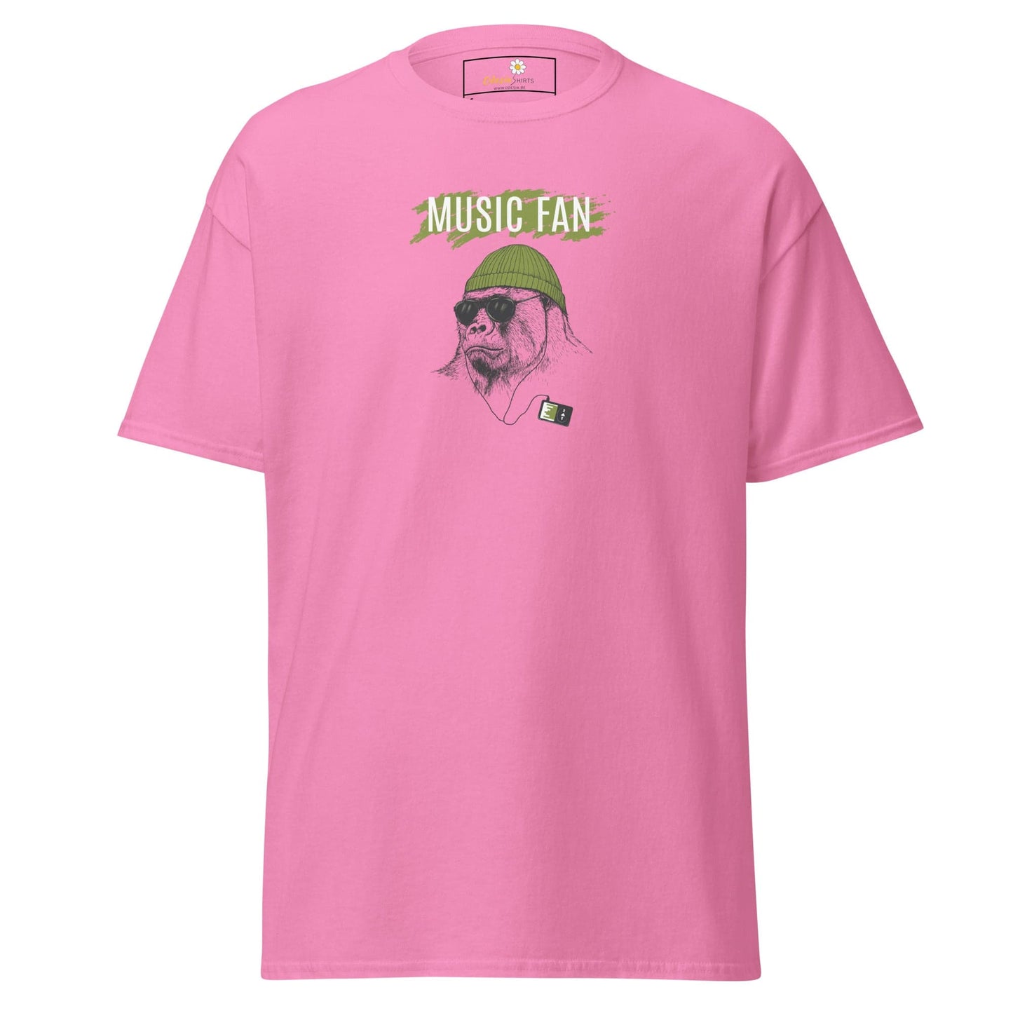 Unisex classic t-shirt - WILD LIFE MUSIC GORILLA - REGULAR - Azalea / S