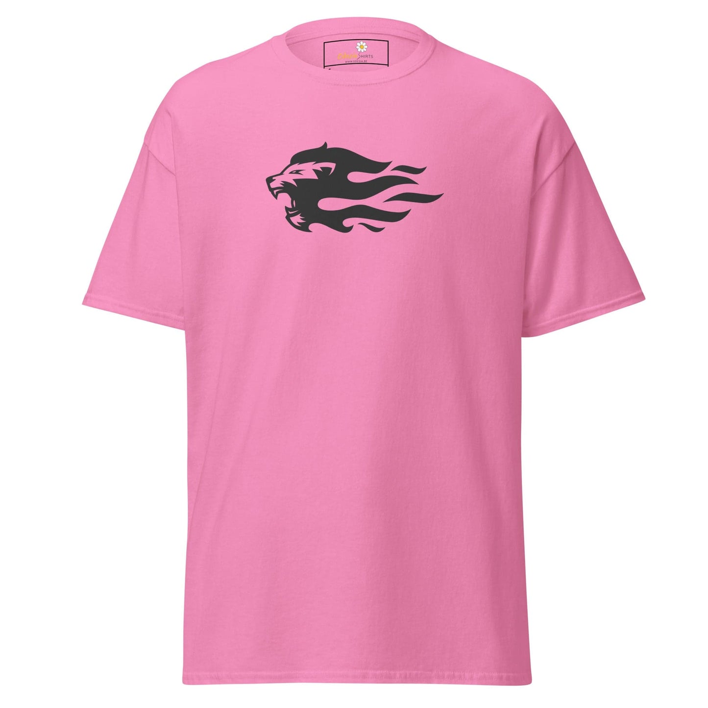Unisex classic tee - WILD LIFE LION HEAD FLAME - REGULAR - Azalea / S
