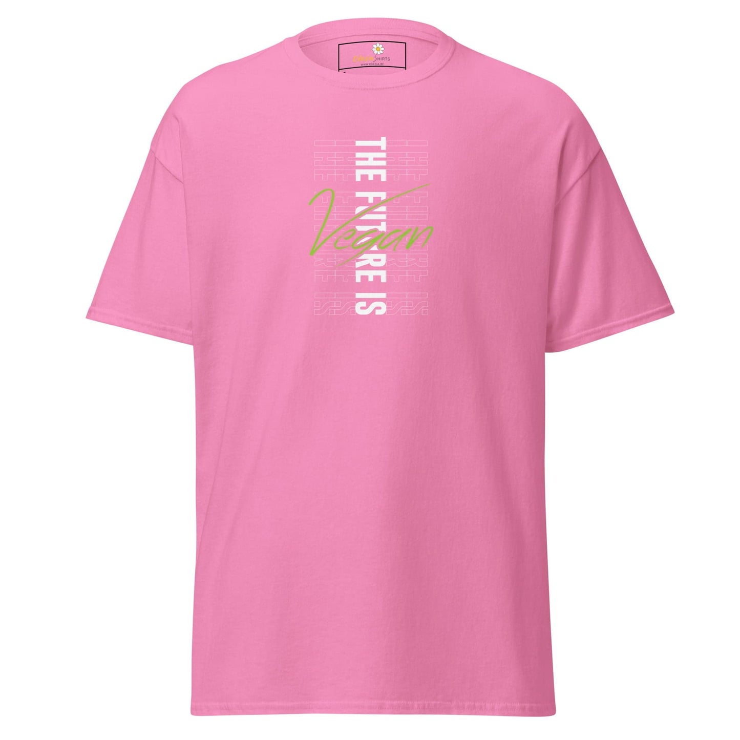 Unisex classic tee - GREEN THE FUTURE IS VEGAN - REGULAR - Azalea / S