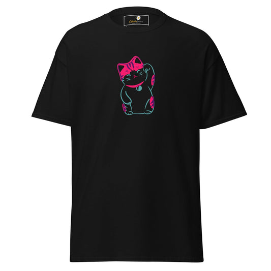 Unisex classic tee - ANIMALS SPIRITUAL LUCKY CAT 2 - REGULAR - Black / S
