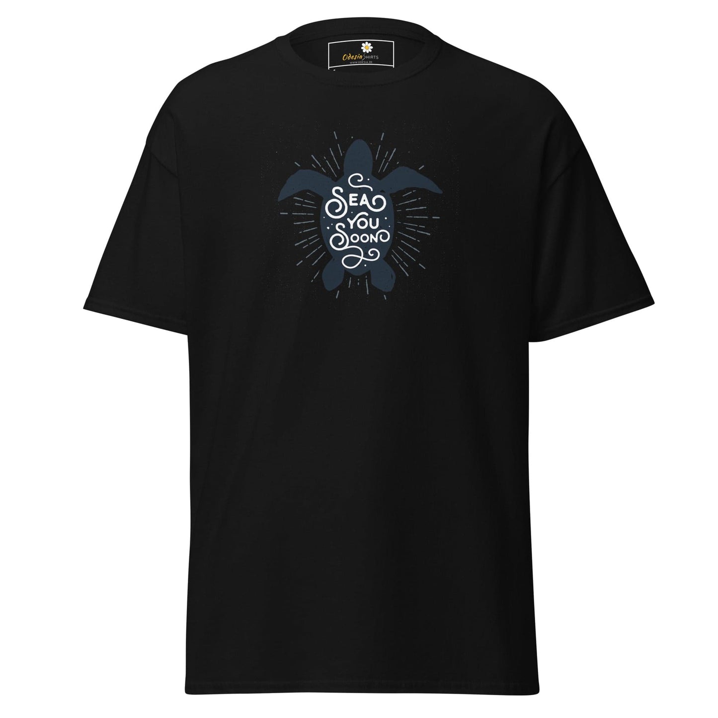 Unisex classic t-shirt - WILD LIFE TORTOISE SEE YOU - REGULAR - Black / S