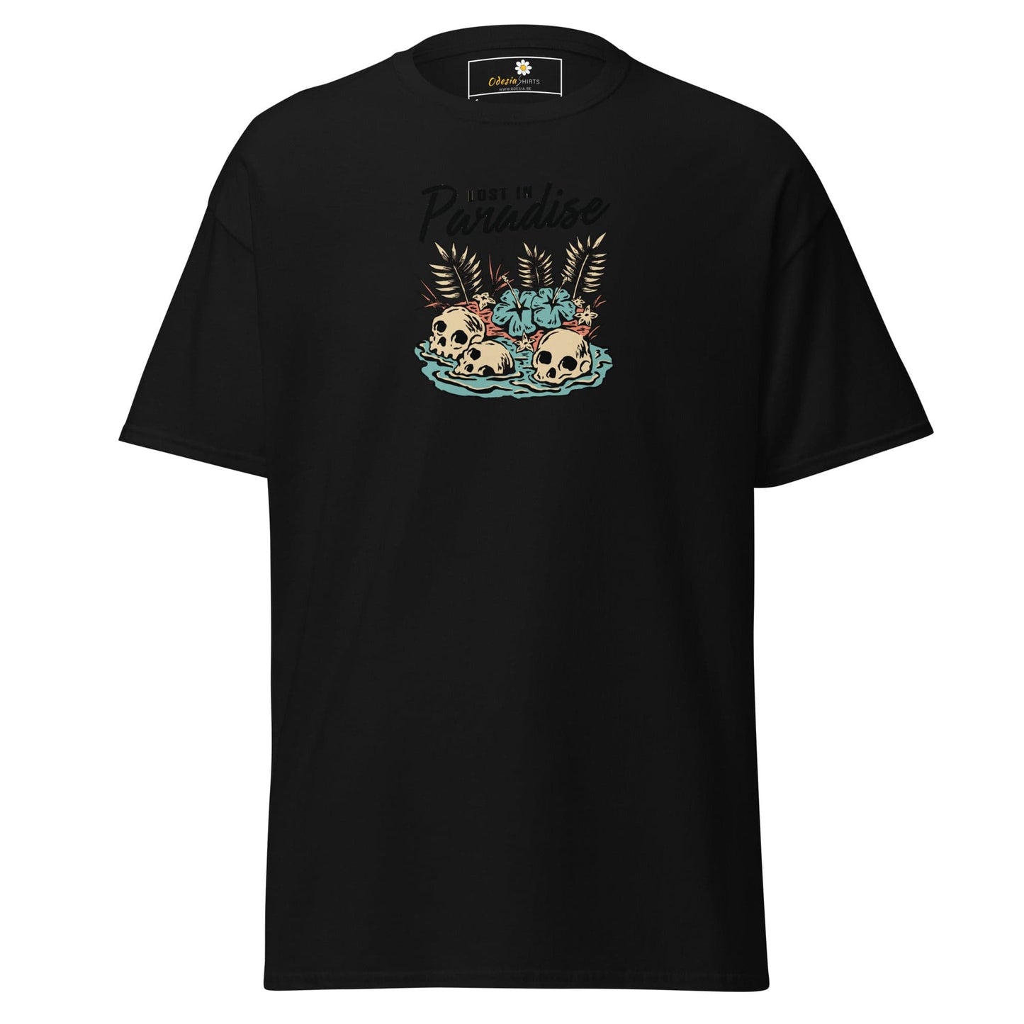 Unisex classic tee - SKULL LOST IN PARADISE - REGULAR - Black / S