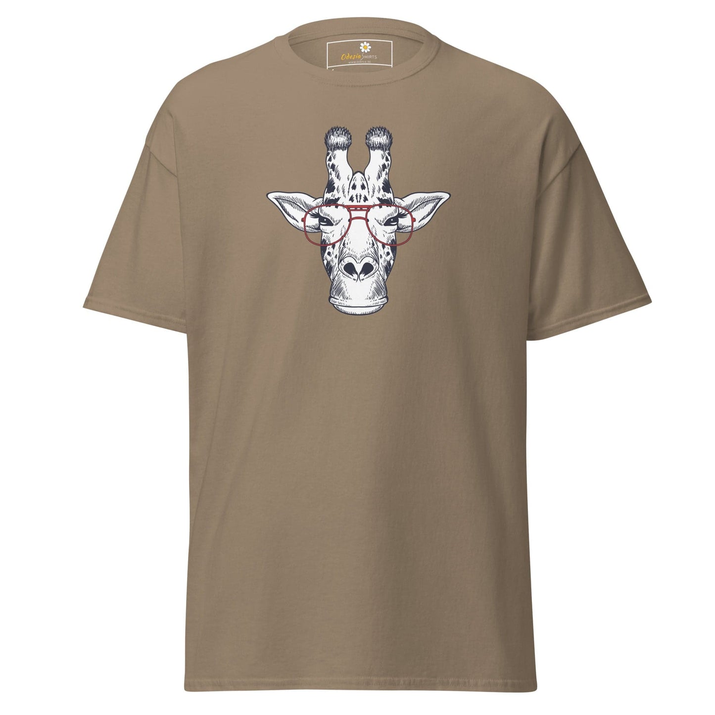 Unisex classic tee - WILD LIFE FUN GIRAFFE GLASSES - REGULAR - Brown Savana / S
