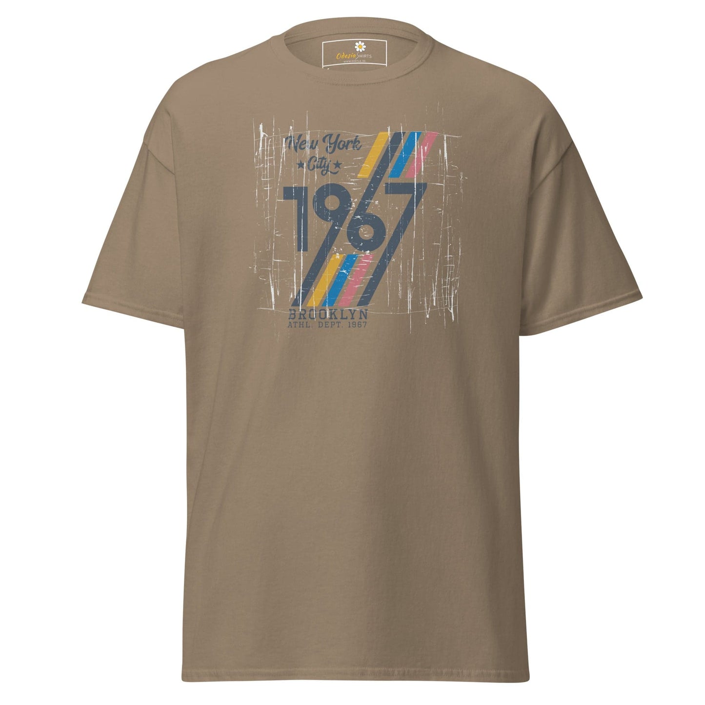 Unisex classic t-shirt - URBAN 1967 NY CITY - REGULAR - Brown Savana / S