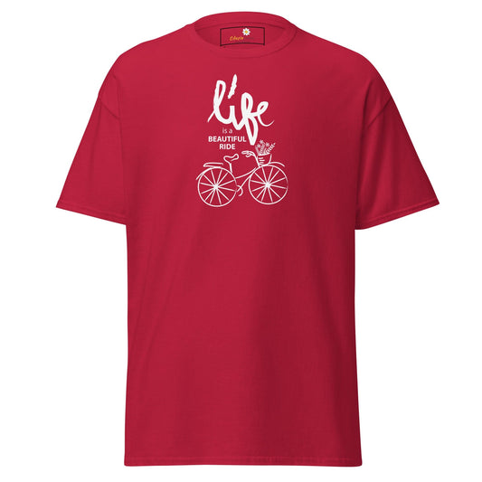 Unisex classic tee - SPORT POSITIVE LIFE BEAUTIFUL - REGULAR - Cardinal / S