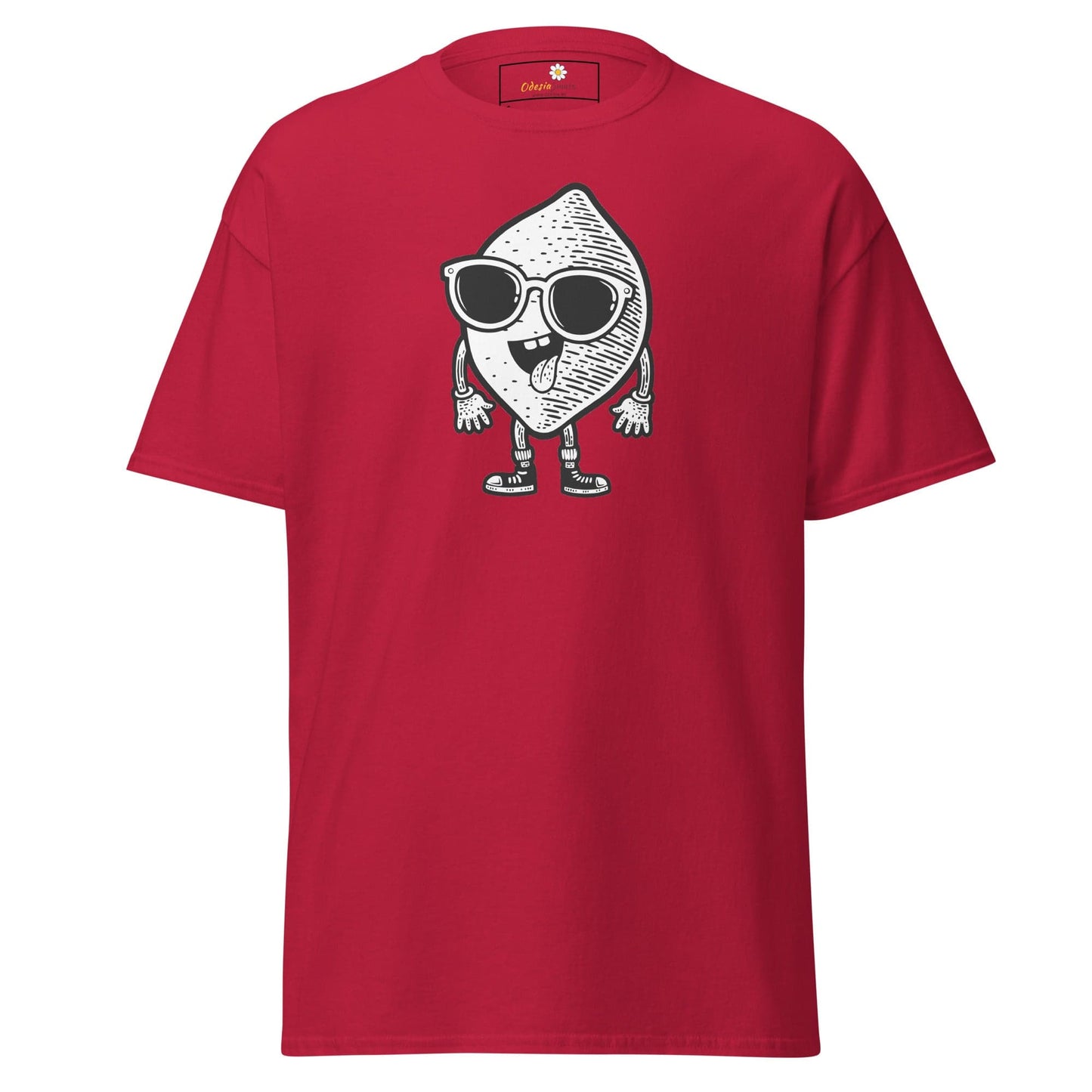 Unisex classic t-shirt - FUN LEMON FACE - REGULAR - Cardinal / S