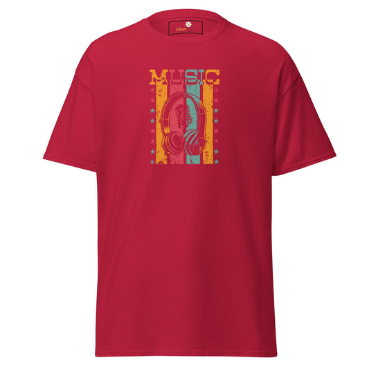 Unisex classic tee - MUSIC MICROPHONE - REGULAR - Cardinal / S