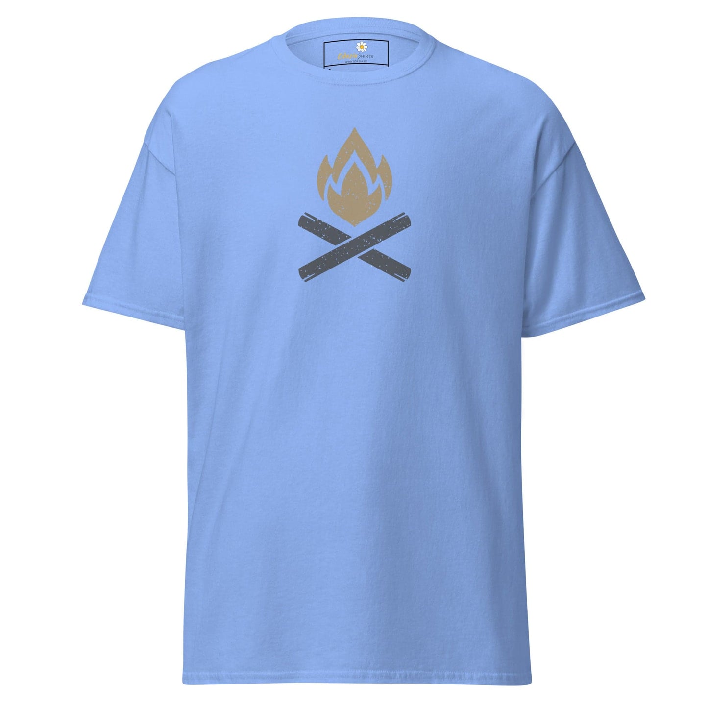 Unisex classic tee - ADVENTURE CAMP FIRE - REGULAR - Carolina Blue / S