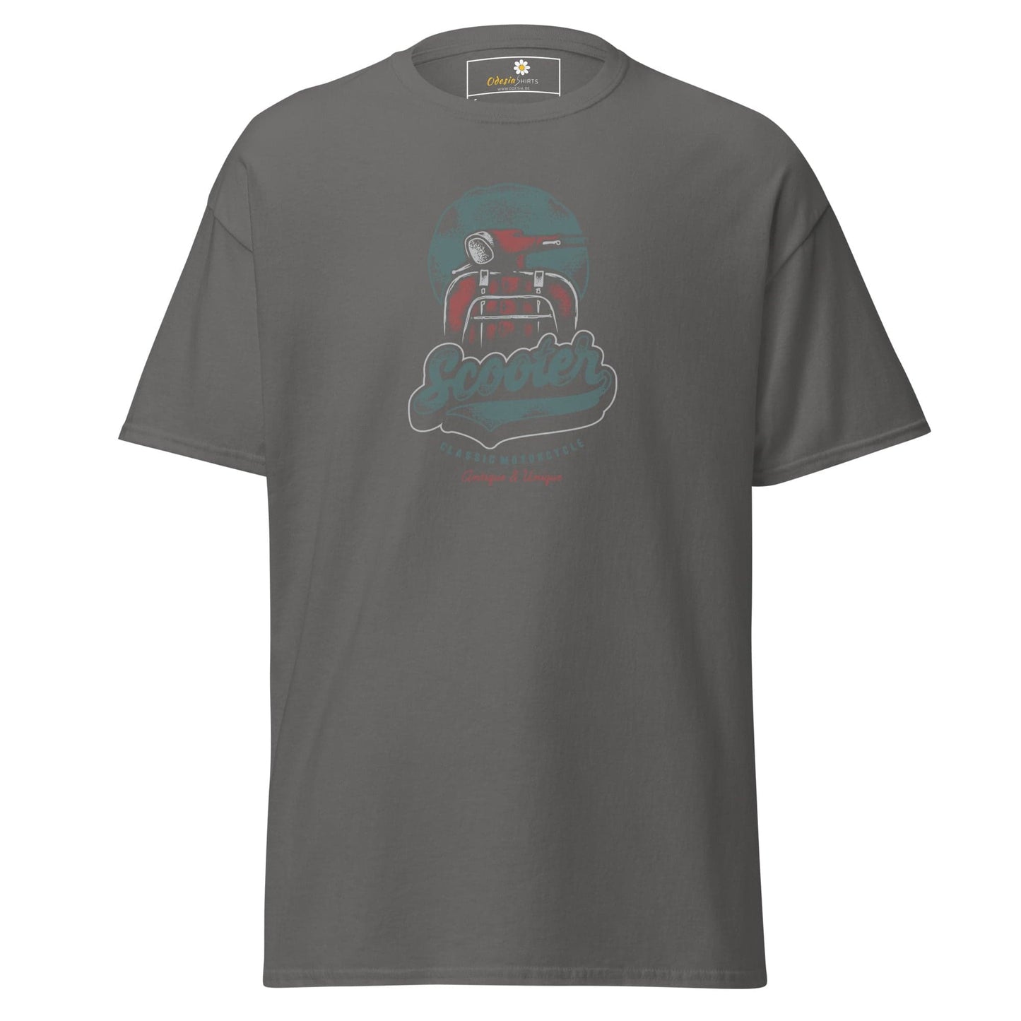 Unisex classic t-shirt - VINTAGE SCOOTER - REGULAR - Charcoal / S