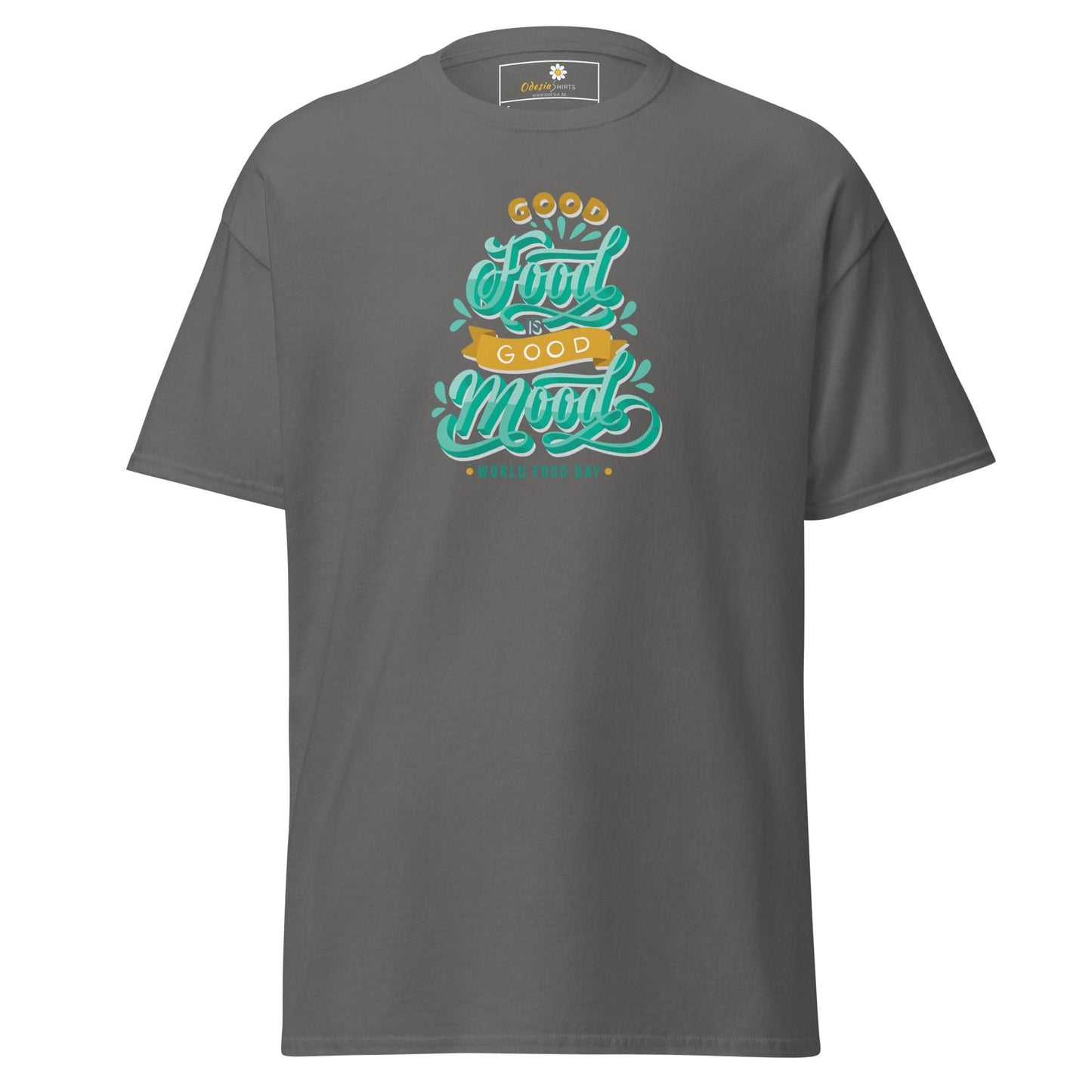 Unisex classic t-shirt - MISC GOOD FOOD GOOD MOOD - REGULAR - Charcoal / S