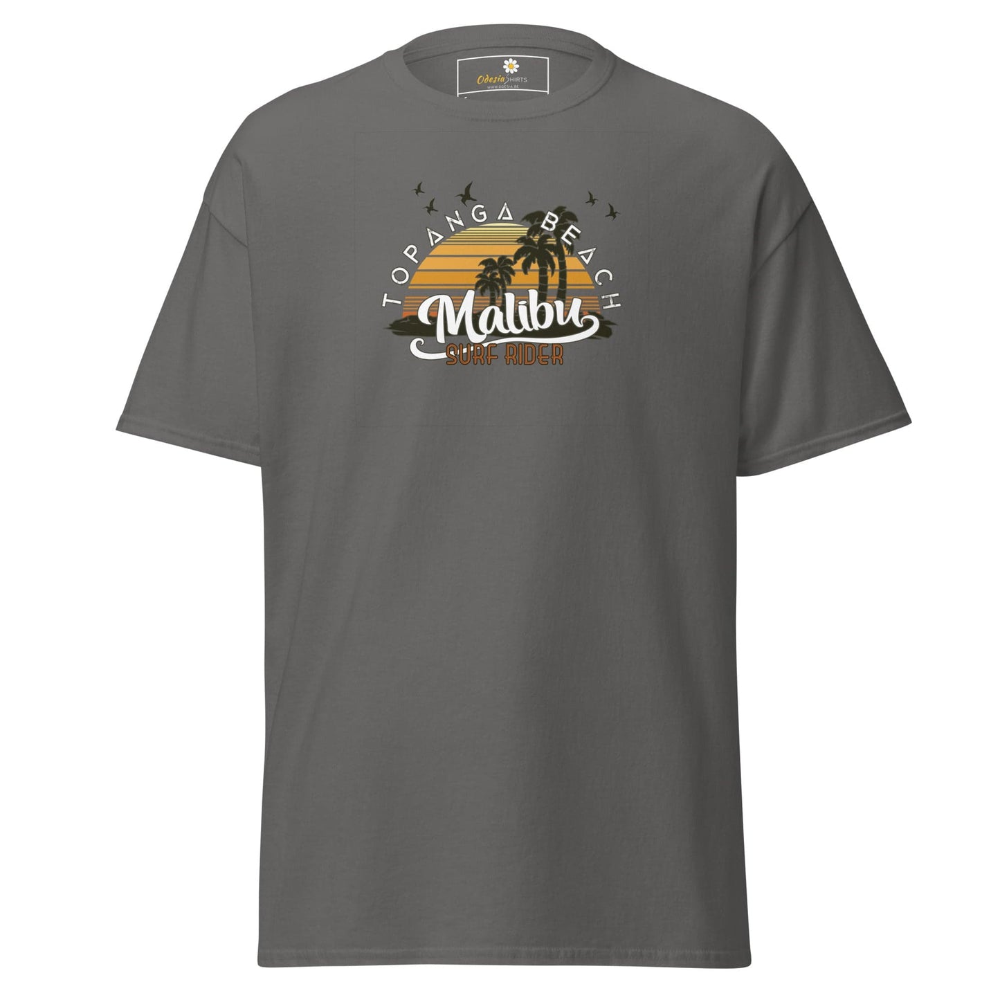 Unisex classic t-shirt - SUMMER MALIBU SURF RIDER - REGULAR - Charcoal / S