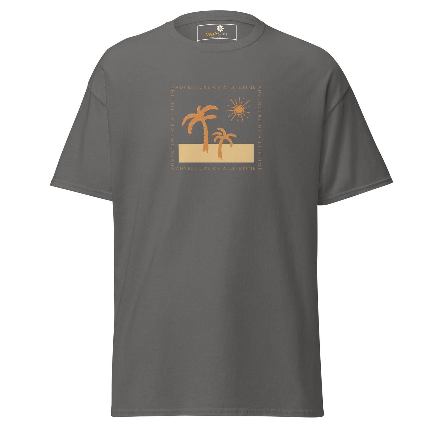 Unisex classic t-shirt - SUMMER PARADISE TREE SUN - REGULAR - Charcoal / S