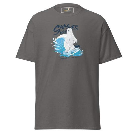Unisex classic t-shirt - WILD LIFE SUMMER BEAR - REGULAR - Charcoal / S