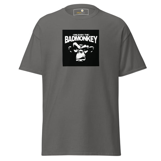 Unisex classic t-shirt - WILD LIFE UNLEASH MONKEY - REGULAR - Charcoal / S