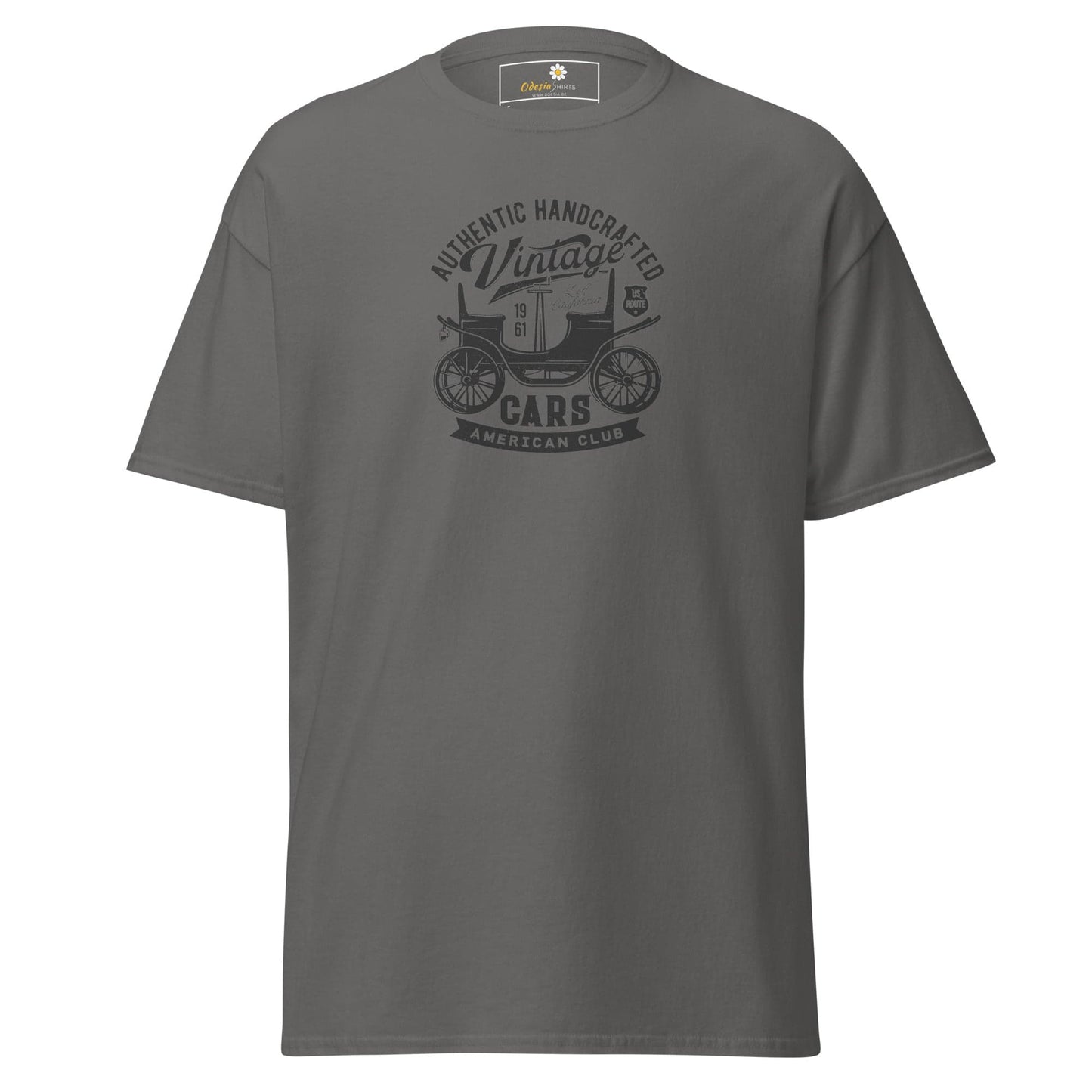 Unisex classic t-shirt - VINTAGE OLD CAR - REGULAR - Charcoal / S