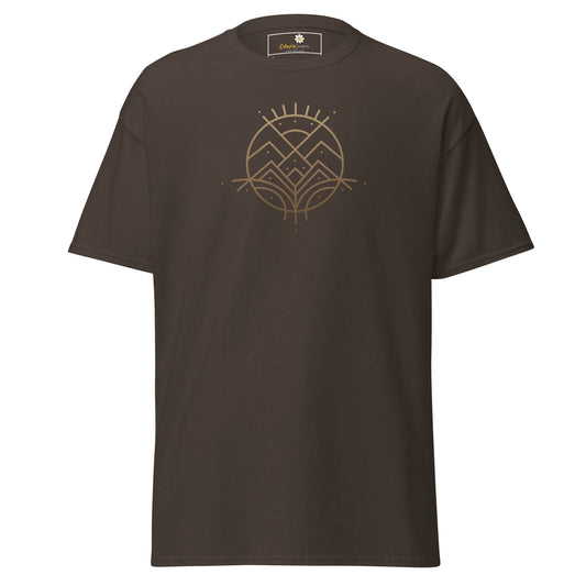 Unisex classic tee - ABSTRACT LANDSCAPE - REGULAR - Dark Chocolate / S