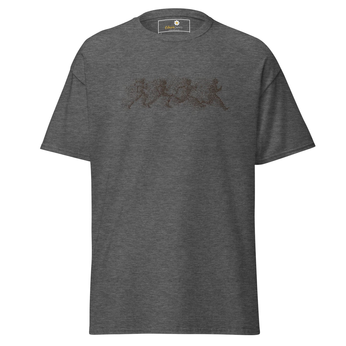 Unisex classic t-shirt - FANTASY DOTS MEN RUNNING - REGULAR - Dark Heather / S