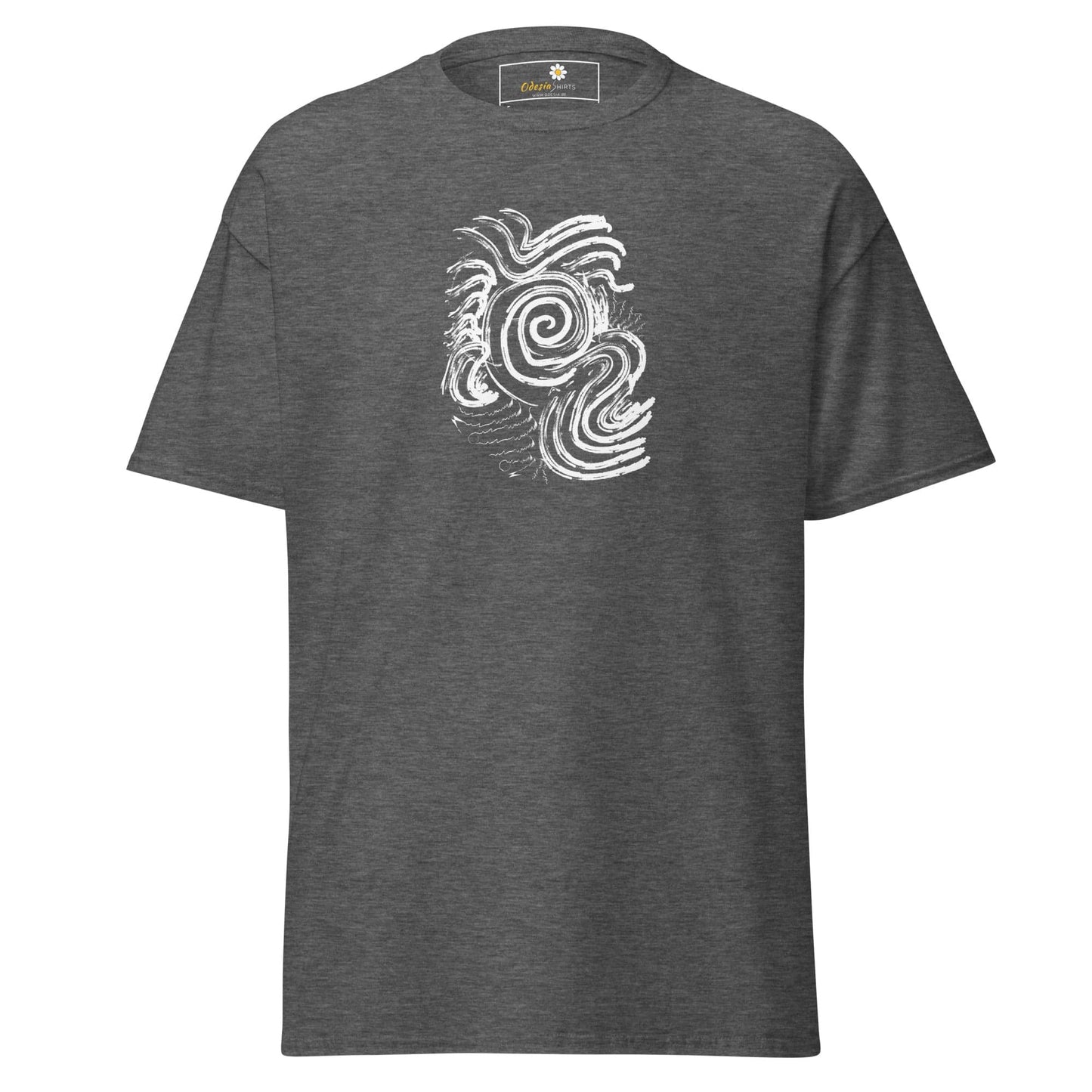 Unisex classic tee - ABSTRACT SUNLIGHT WAVES - REGULAR - Dark Heather / S