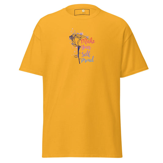 Unisex classic tee - MISC TEXT MAKE YOURSELF PROUD - REGULAR - Gold / S