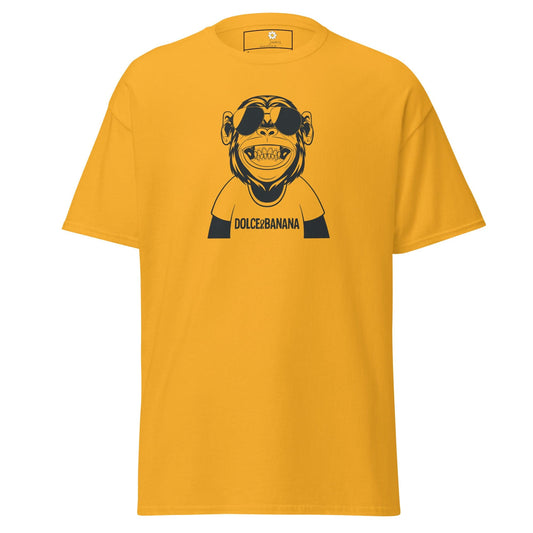 Unisex classic t-shirt - FUN DOLCE BANANA - REGULAR - Gold / S