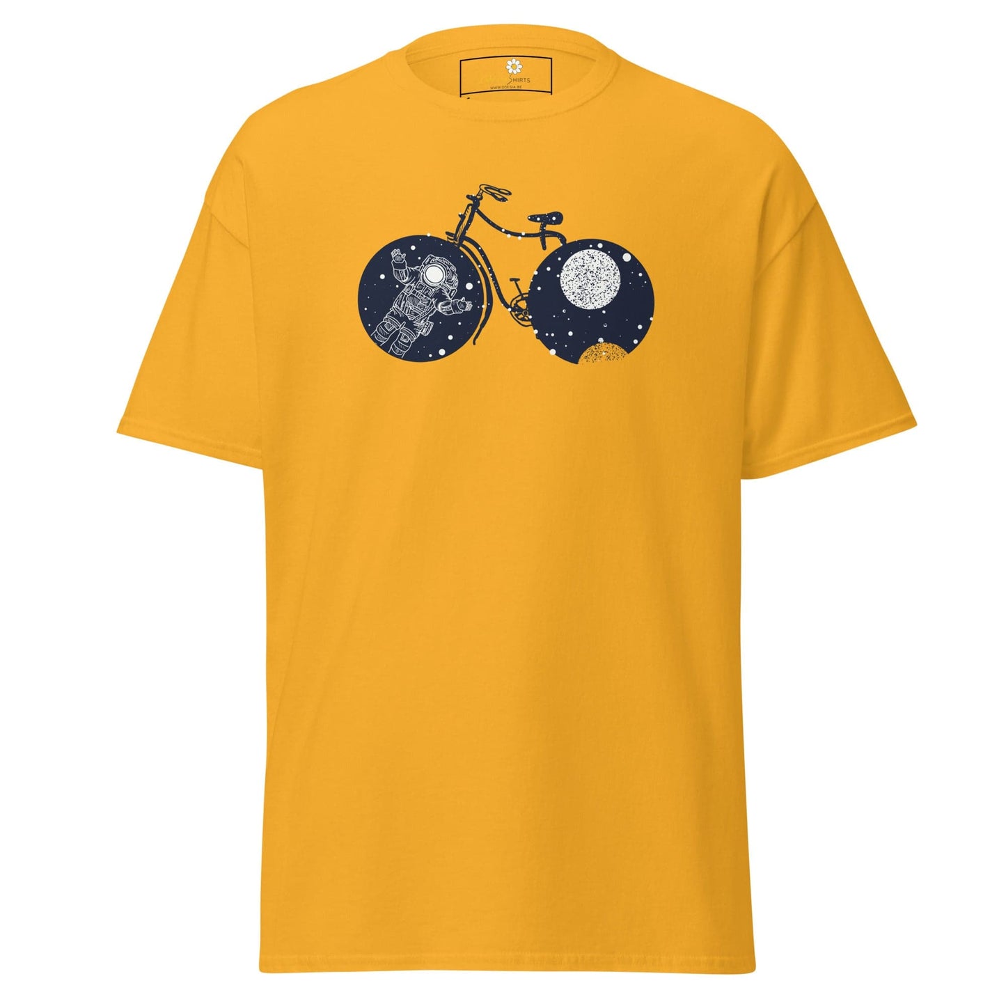 Unisex classic t-shirt - ASTRONAUT BIKE - REGULAR - Gold / S