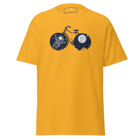 Unisex classic t-shirt - ASTRONAUT BIKE - REGULAR - Gold / S