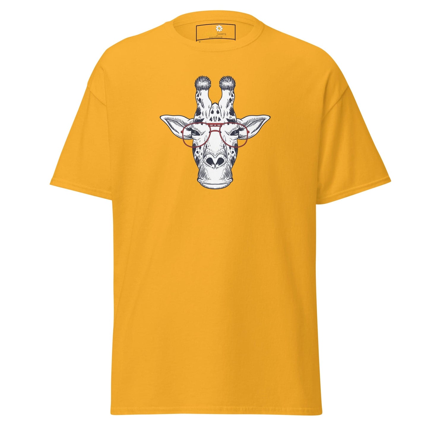 Unisex classic tee - WILD LIFE FUN GIRAFFE GLASSES - REGULAR - Gold / S
