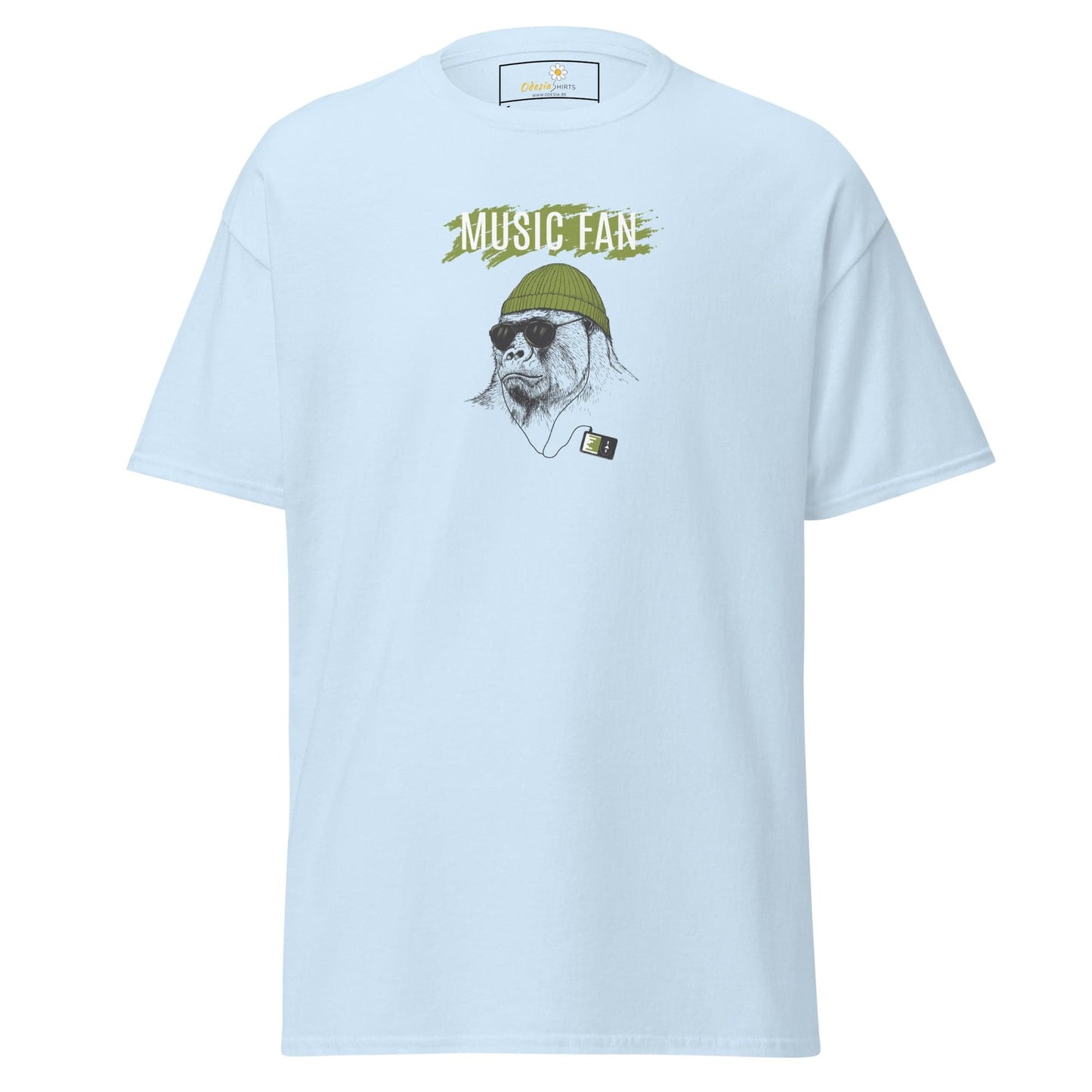 Unisex classic t-shirt - WILD LIFE MUSIC GORILLA - REGULAR - Light Blue / S