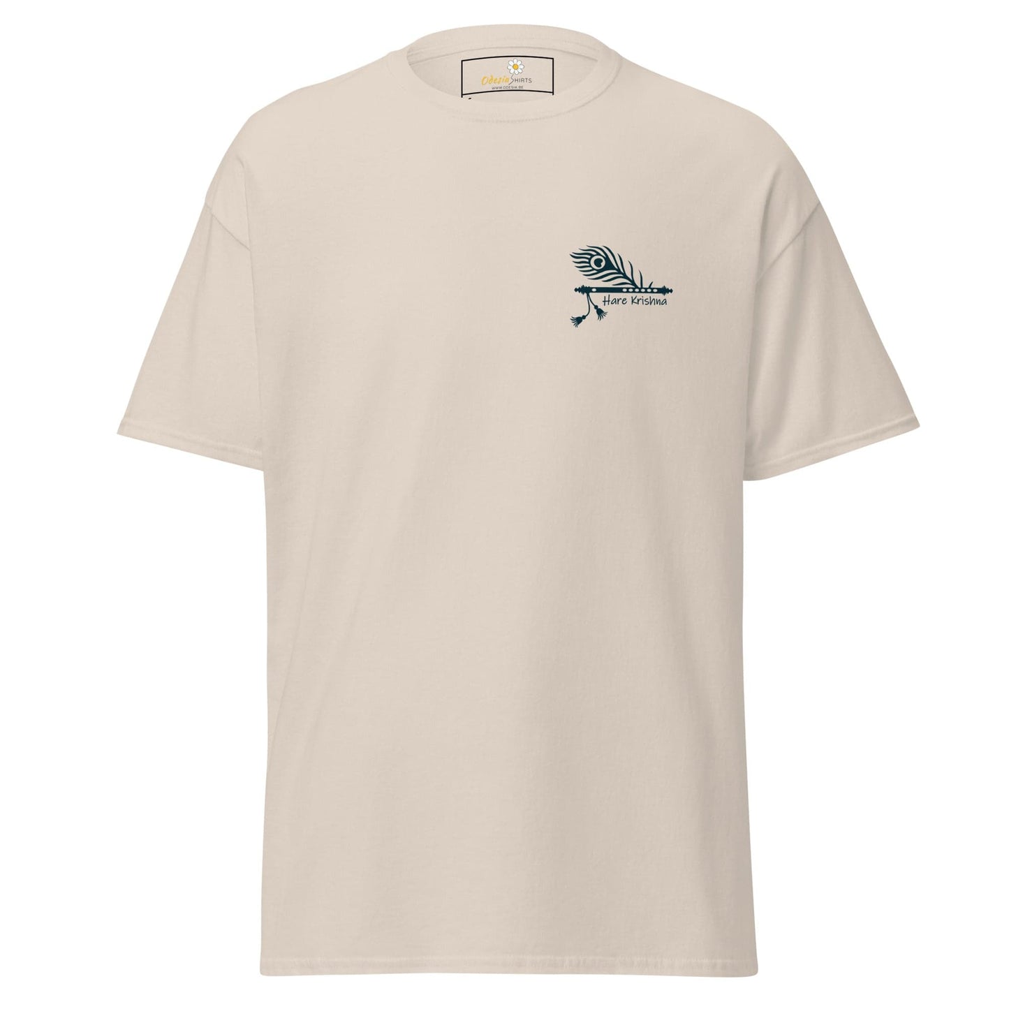 Unisex classic tee - SPIRITUAL KRISHNA’S FLUTE POCKET - REGULAR - Natural / S