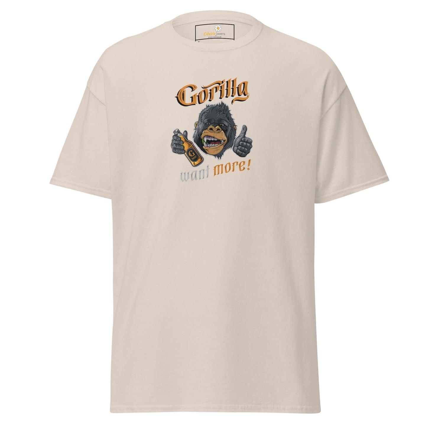Unisex classic t-shirt - FUN WILD LIFE GORILLA WANT MORE - REGULAR - Natural / S