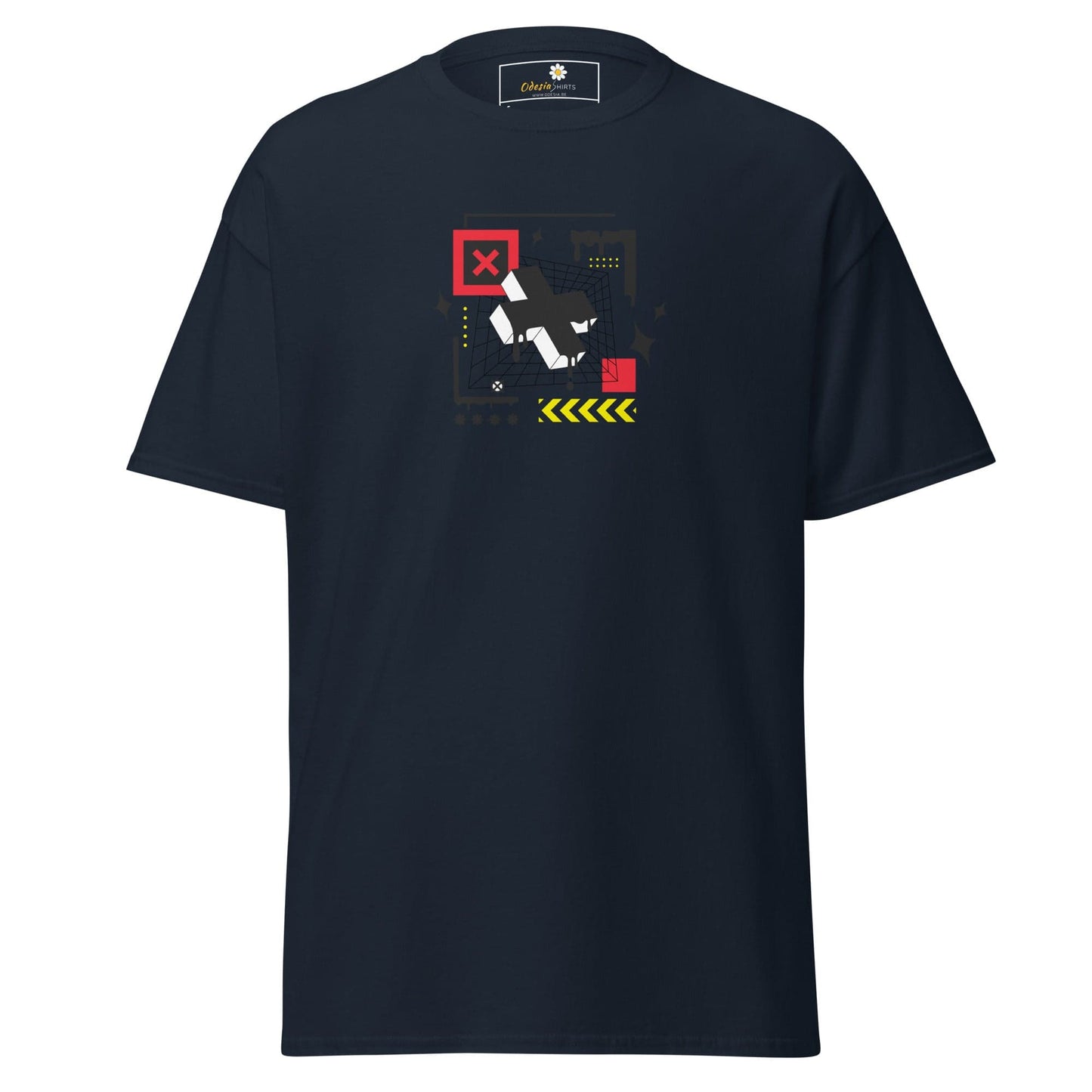 Unisex classic t-shirt - ABSTRACT FIGURES - REGULAR - Navy / S