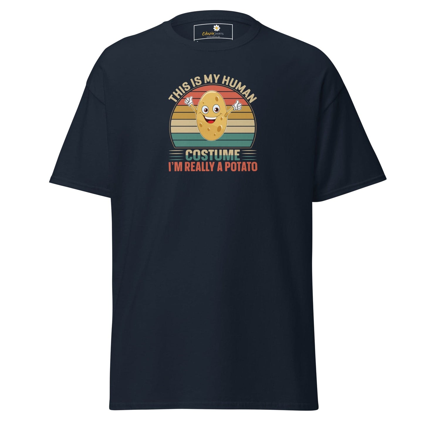 Unisex classic t-shirt - FUN POTATO HUMAN COSTUME - REGULAR - Navy / S