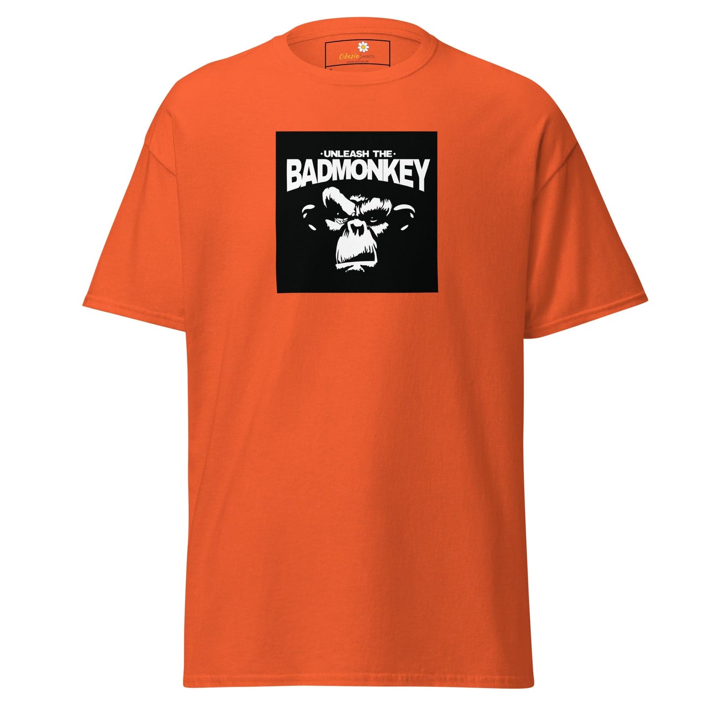 Unisex classic t-shirt - WILD LIFE UNLEASH MONKEY - REGULAR - Orange / S
