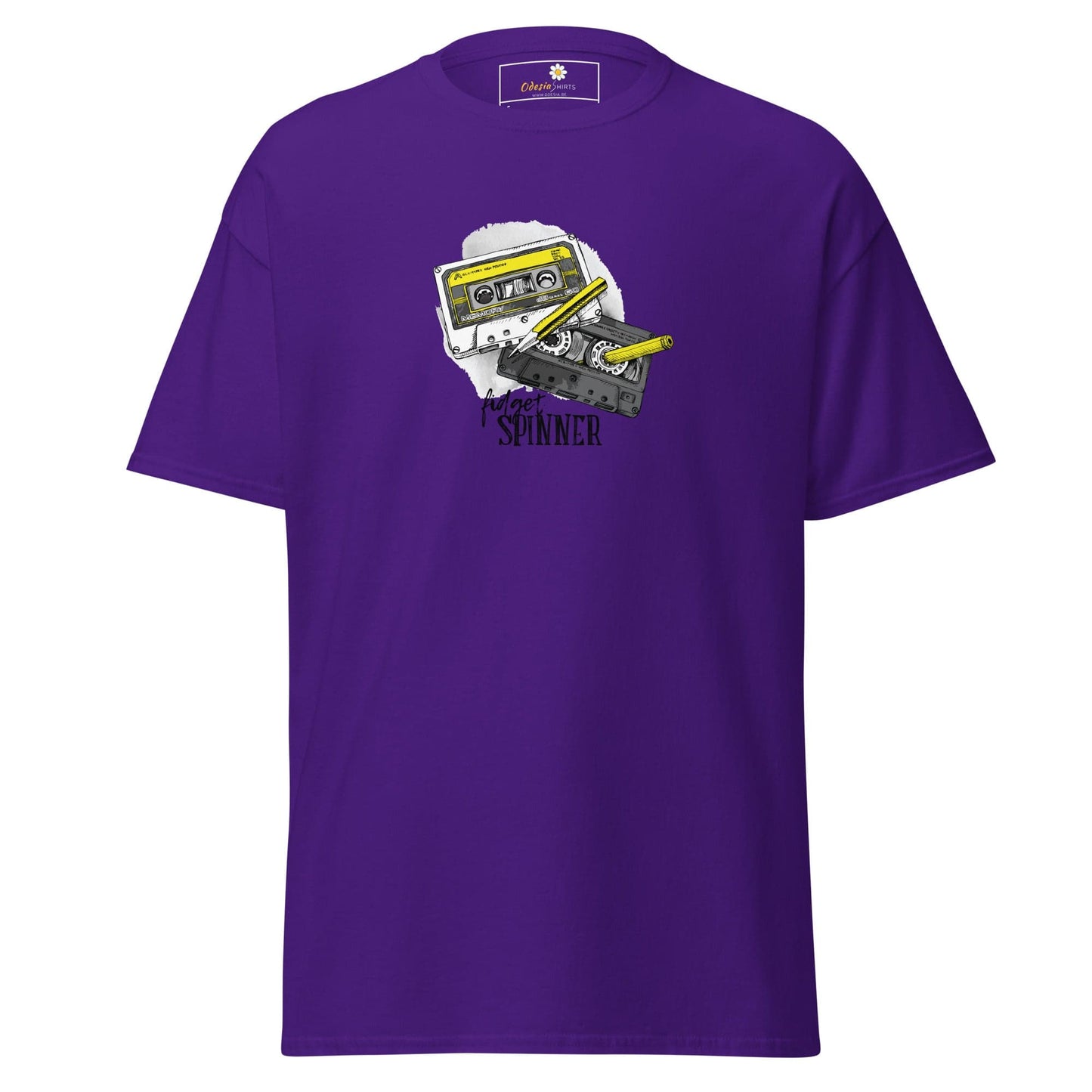 Unisex classic t-shirt - MUSIC TAPE SPINNER - REGULAR - Purple / S