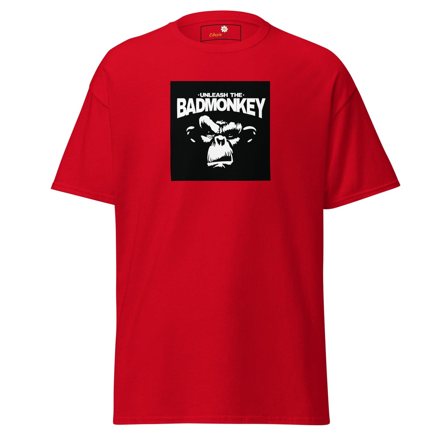 Unisex classic t-shirt - WILD LIFE UNLEASH MONKEY - REGULAR - Red / S