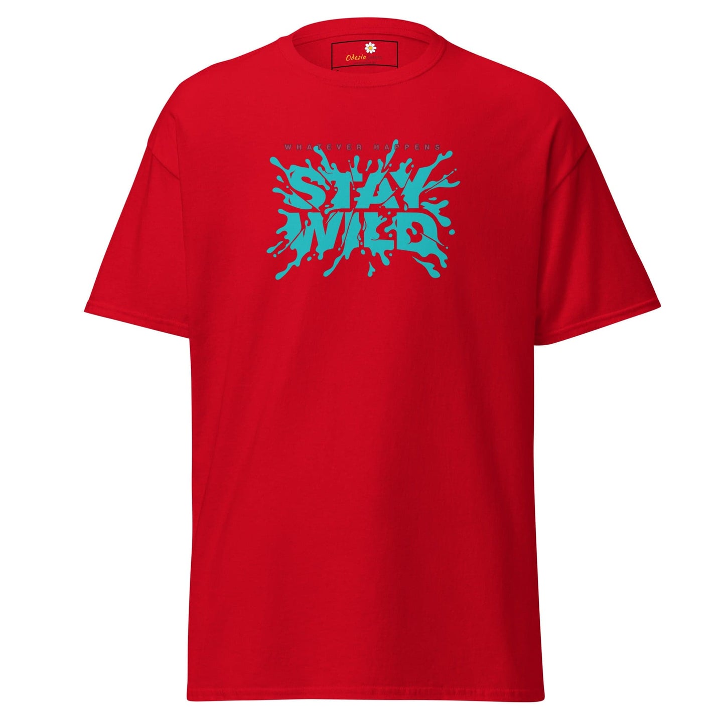 Unisex classic t-shirt - TEXT STAY WILD - REGULAR - Red / S