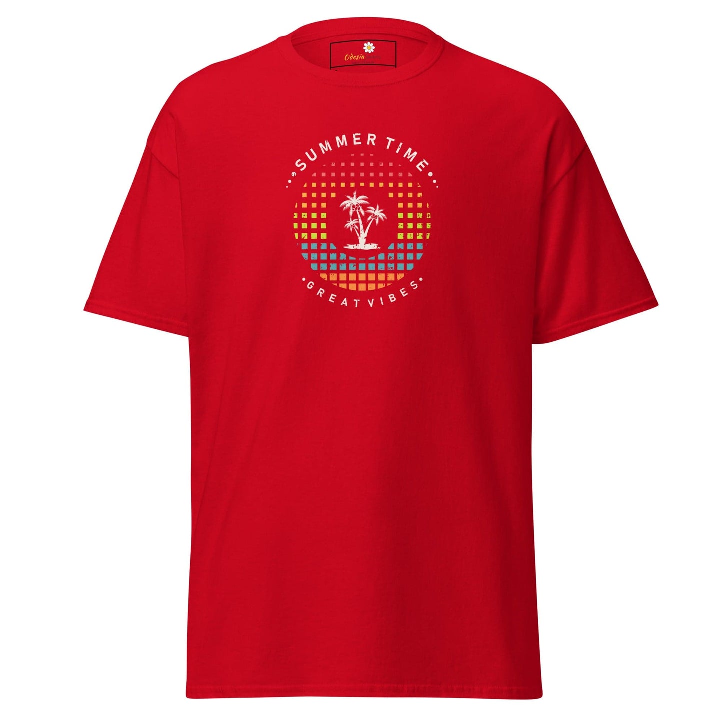 Unisex classic t-shirt - SUMMER GREAT VIBES - REGULAR - Red / S