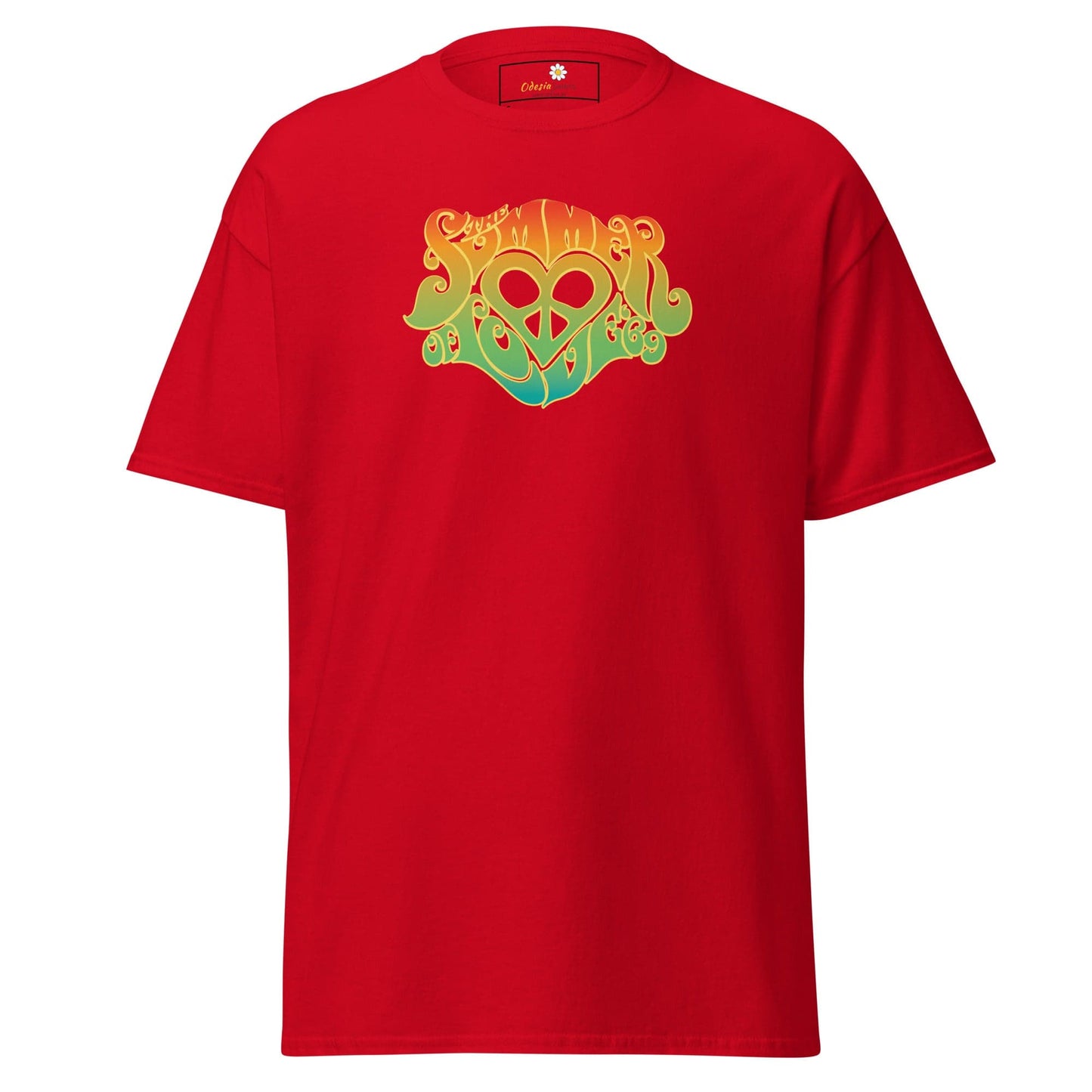 Unisex classic tee - POSITIVE SUMMER LOVE - REGULAR - Red / S