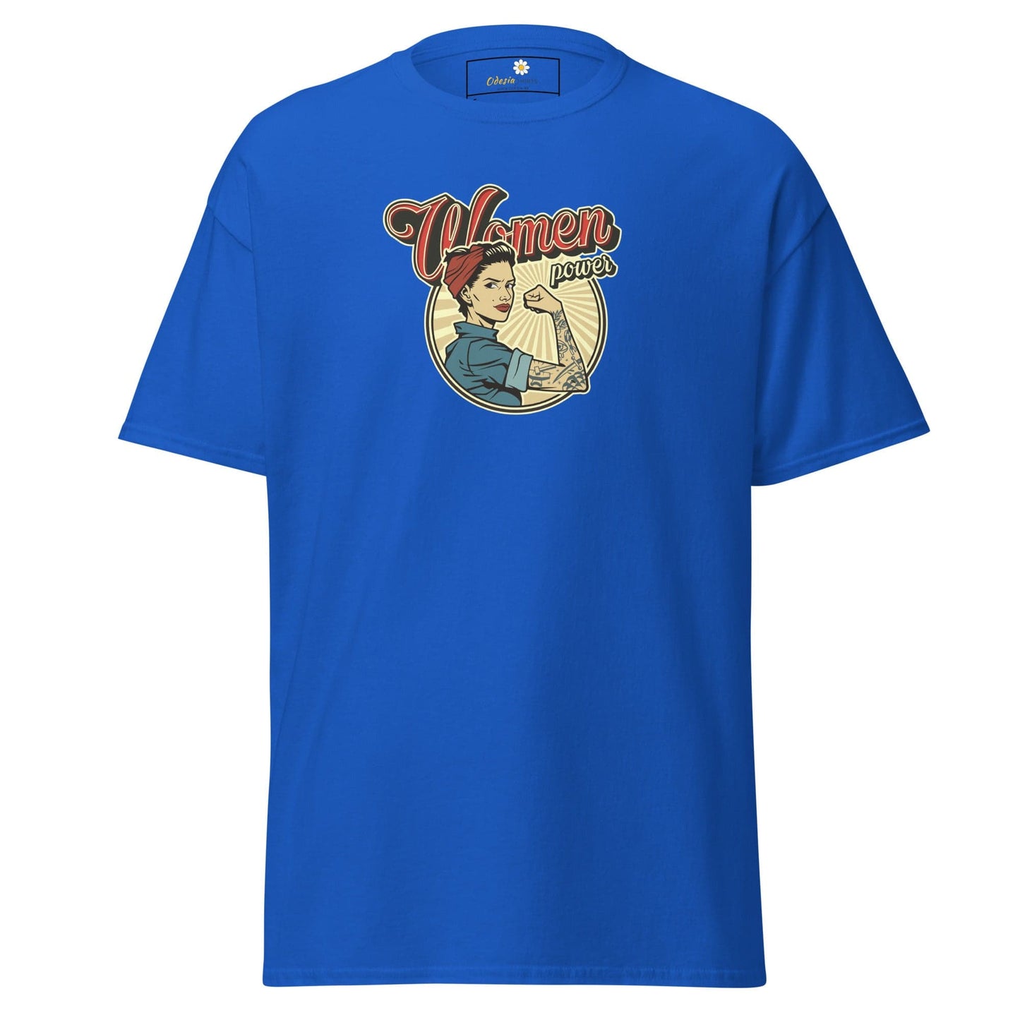 Unisex classic t-shirt - VINTAGE WOMEN POWER - REGULAR - Royal / S