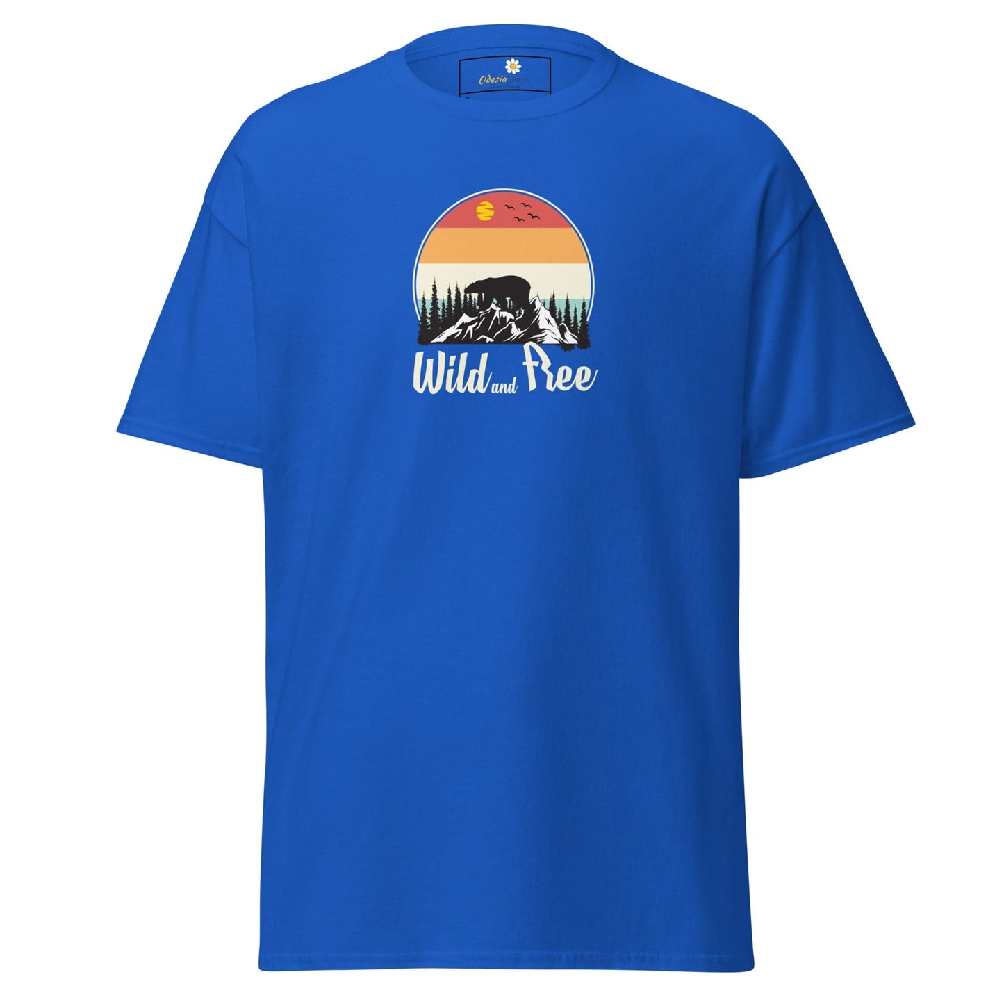 Unisex classic t-shirt - ADVENTURE WILD AND FREE - REGULAR - Royal / S