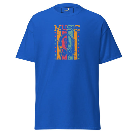 Unisex classic tee - MUSIC MICROPHONE - REGULAR - Royal / S